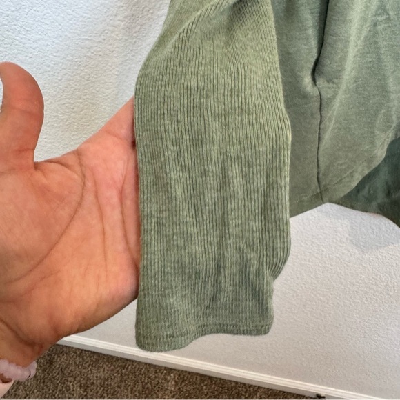 Athleta- Olive Green Purana Wrap Sweater SP - Picture 5 of 8